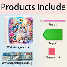 Load image into Gallery viewer, Wall Mounted Cats Birds DIY Diamond Painting Storage Box for Art Crafts
