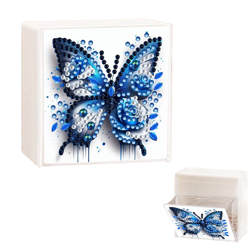 Wall Mounted Butterfly DIY Diamond Painting Storage Box for Art Crafts