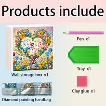 Load image into Gallery viewer, Wall Mounted Love Heart DIY Diamond Painting Storage Box for Art Crafts
