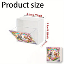 Load image into Gallery viewer, Wall Mounted Love Heart Cat DIY Diamond Painting Storage Box for Art Crafts
