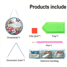 Load image into Gallery viewer, Acrylic 2D Flat Welcome Home DIY Hanging Diamond Art Kits Wall Door Decor
