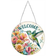 Load image into Gallery viewer, Acrylic 2D Flat Birds Flowers DIY Hanging Diamond Art Kits Wall Door Decor
