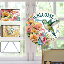 Load image into Gallery viewer, Acrylic 2D Flat Birds Flowers DIY Hanging Diamond Art Kits Wall Door Decor
