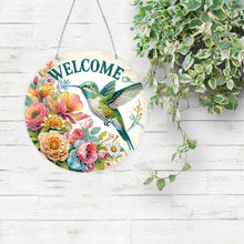 Load image into Gallery viewer, Acrylic 2D Flat Birds Flowers DIY Hanging Diamond Art Kits Wall Door Decor
