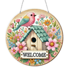 Load image into Gallery viewer, Acrylic 2D Flat DIY Wake Up Hen Hanging Diamond Art Kits Wall Door Decor
