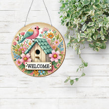 Load image into Gallery viewer, Acrylic 2D Flat DIY Wake Up Hen Hanging Diamond Art Kits Wall Door Decor
