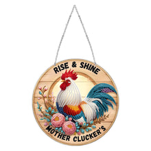 Load image into Gallery viewer, Acrylic 2D Flat DIY Wake Up Hen Hanging Diamond Art Kits Wall Door Decor
