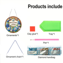 Load image into Gallery viewer, Acrylic 2D Flat DIY Welcome Home Hanging Diamond Art Kits Wall Door Decor
