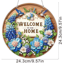 Load image into Gallery viewer, Acrylic 2D Flat DIY Welcome Home Hanging Diamond Art Kits Wall Door Decor
