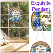 Load image into Gallery viewer, Acrylic 2D Flat DIY Welcome Home Hanging Diamond Art Kits Wall Door Decor
