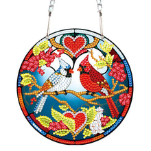 Load image into Gallery viewer, 2pcs 2D Flat DIY Hummingbird Cardinal Diamond Art Pendant Window Hanging Art for Wall
