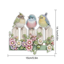 Load image into Gallery viewer, 2Pcs 2D Flat DIY Parrot Bird Diamond Art Pendant Window Hanging Art for Wall
