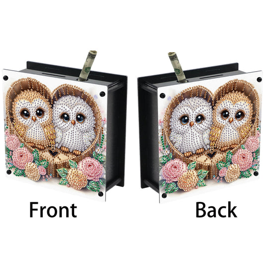 Owl DIY Money Storage Box Diamond Painting Decors for Adults Beginners