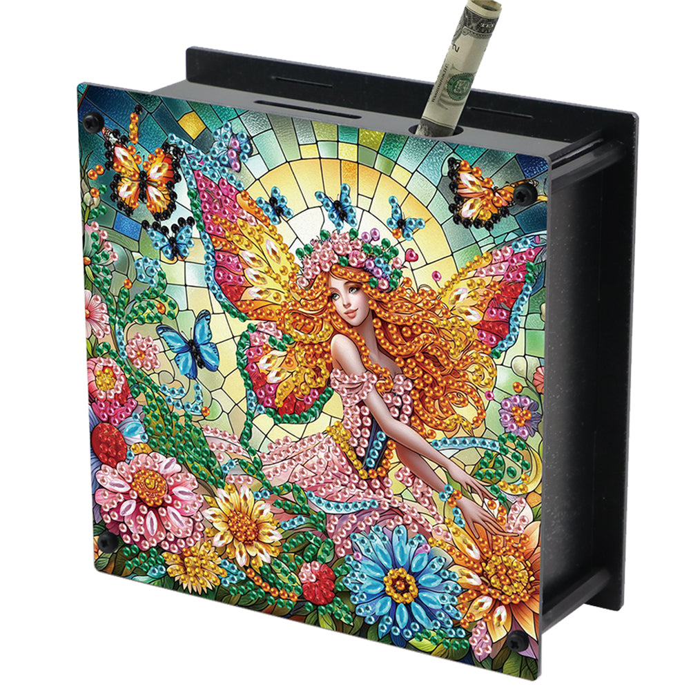 Elf Fairy DIY Money Storage Box Diamond Art Decors for Adults Beginners