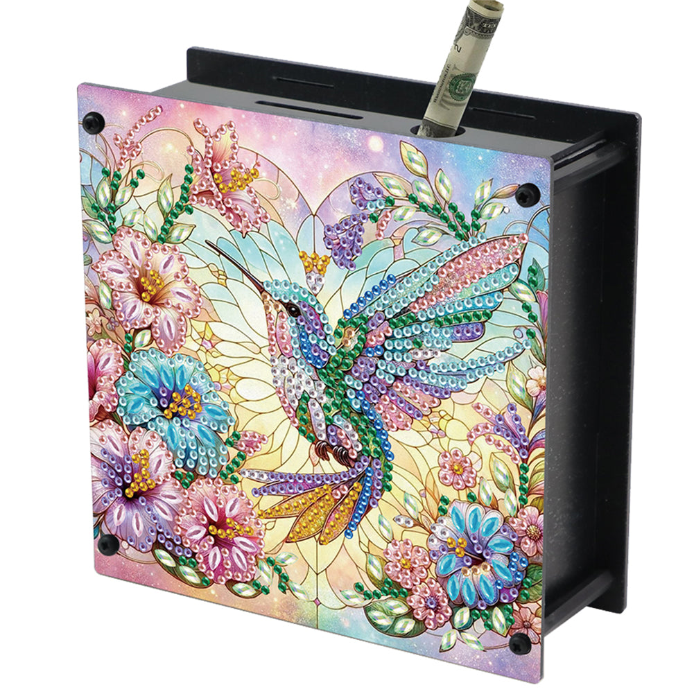 Hummingbird DIY Money Storage Box Diamond Art Decors for Adults Beginners