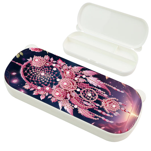 Dream Catcher DIY Diamond Pencil Case Pens Brushes Accessories Travel Pencil Box