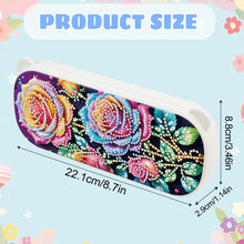 Load image into Gallery viewer, Rose Pattern DIY Diamond Pencil Case Pens Brushes Accessories Travel Pencil Box
