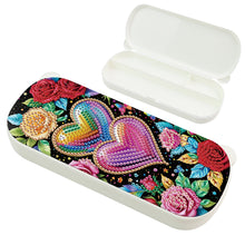 Load image into Gallery viewer, Love Pattern DIY Diamond Pencil Case Pens Brushes Accessories Travel Pencil Box

