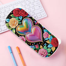 Load image into Gallery viewer, Love Pattern DIY Diamond Pencil Case Pens Brushes Accessories Travel Pencil Box
