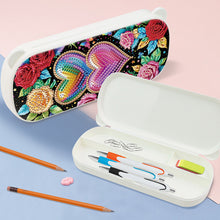 Load image into Gallery viewer, Love Pattern DIY Diamond Pencil Case Pens Brushes Accessories Travel Pencil Box
