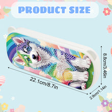 Load image into Gallery viewer, Dog Pattern DIY Diamond Pencil Case Pens Brushes Accessories Travel Pencil Box
