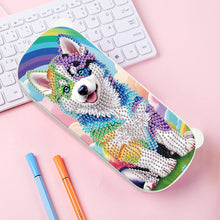 Load image into Gallery viewer, Dog Pattern DIY Diamond Pencil Case Pens Brushes Accessories Travel Pencil Box
