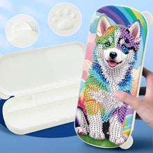 Load image into Gallery viewer, Dog Pattern DIY Diamond Pencil Case Pens Brushes Accessories Travel Pencil Box
