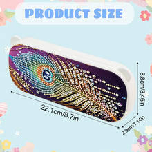 Load image into Gallery viewer, Feather DIY Diamond Pencil Case Pen Brushes Accessories Travel Pencil Box

