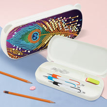 Load image into Gallery viewer, Feather DIY Diamond Pencil Case Pen Brushes Accessories Travel Pencil Box
