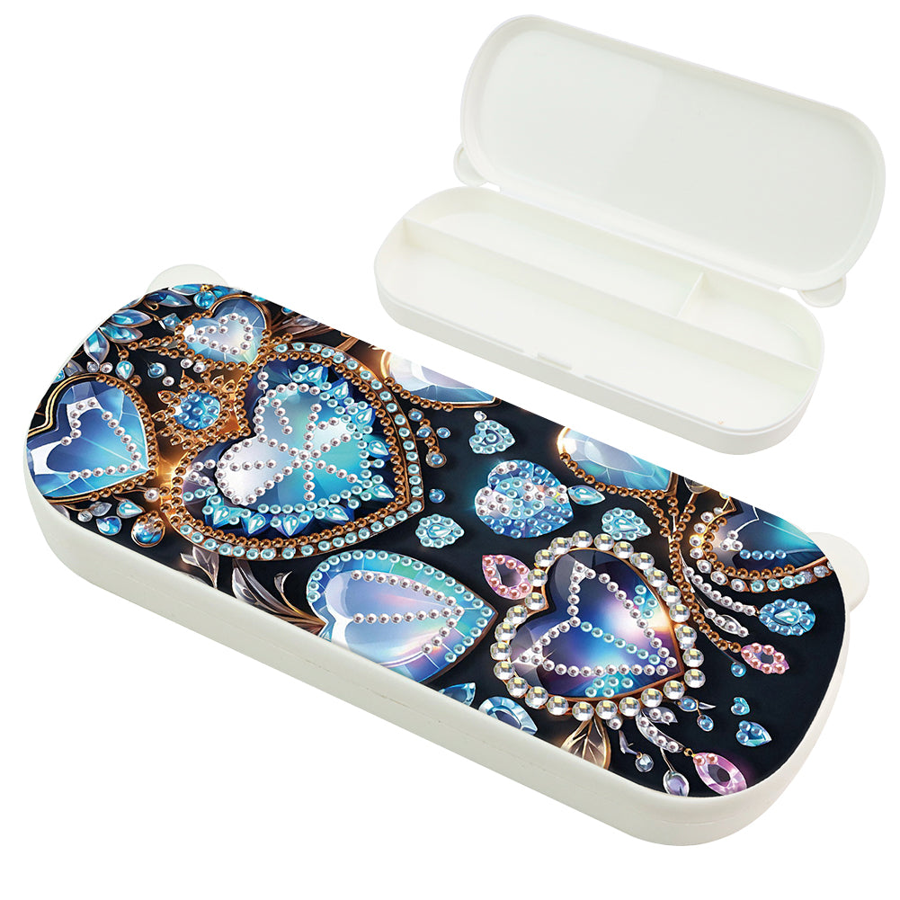 Crystal DIY Diamond Pencil Case Pen Brushes Accessories Travel Pencil Box