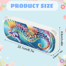 Load image into Gallery viewer, Seahorse DIY Diamond Pencil Case Pen Brushes Accessories Travel Pencil Box
