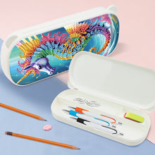 Load image into Gallery viewer, Seahorse DIY Diamond Pencil Case Pen Brushes Accessories Travel Pencil Box
