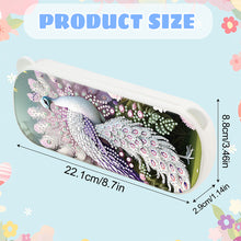 Load image into Gallery viewer, Peacock DIY Diamond Pencil Case Pen Brushes Accessories Travel Pencil Box
