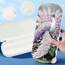 Load image into Gallery viewer, Peacock DIY Diamond Pencil Case Pen Brushes Accessories Travel Pencil Box
