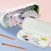 Load image into Gallery viewer, Peacock DIY Diamond Pencil Case Pen Brushes Accessories Travel Pencil Box
