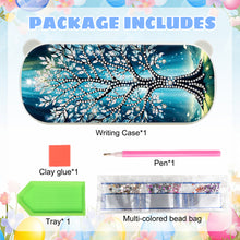 Load image into Gallery viewer, Tree Pattern DIY Diamond Pencil Case Pens Brushes Accessories Travel Pencil Box
