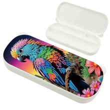 Load image into Gallery viewer, Parrot Pattern DIY Diamond Pencil Case Pen Brushes Accessories Travel Pencil Box
