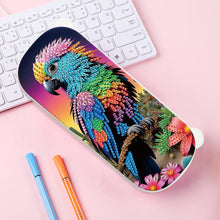 Load image into Gallery viewer, Parrot Pattern DIY Diamond Pencil Case Pen Brushes Accessories Travel Pencil Box
