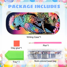 Load image into Gallery viewer, Parrot Pattern DIY Diamond Pencil Case Pen Brushes Accessories Travel Pencil Box
