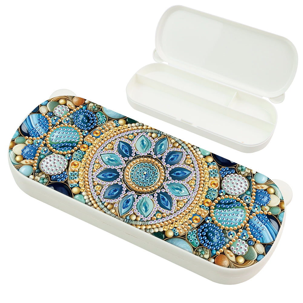 Mandala DIY Diamond Pencil Case Pen Brushes Accessories Travel Pencil Box