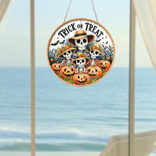 Load image into Gallery viewer, Acrylic 2D Flat Pumpkin Skull DIY Hanging Diamond Art Kits Wall Door Decor
