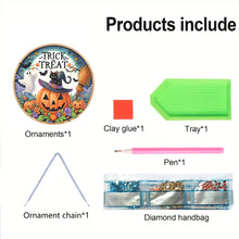 Load image into Gallery viewer, Acrylic 2D Flat Pumpkin Cat DIY Hanging Diamond Art Kits Wall Door Decor
