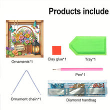 Load image into Gallery viewer, Acrylic 2D Flat Flower Basket DIY Hanging Diamond Art Kits Wall Door Decor
