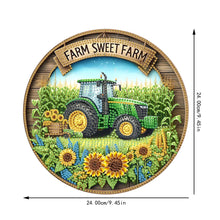 Load image into Gallery viewer, Acrylic 2D Flat Sunflowers Tractor DIY Hanging Diamond Art Kits Wall Door Decor
