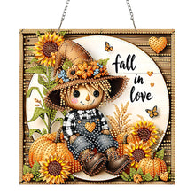 Load image into Gallery viewer, Acrylic 2D Flat DIY Love Autumn Hanging Diamond Art Kits Wall Door Decor
