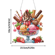 Load image into Gallery viewer, 2D Flat DIY Ice Cream Dessert Diamond Art Pendant Window Hanging Art for Home
