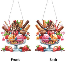 Load image into Gallery viewer, 2D Flat DIY Ice Cream Dessert Diamond Art Pendant Window Hanging Art for Home
