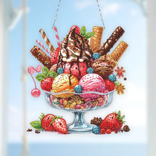 Load image into Gallery viewer, 2D Flat DIY Ice Cream Dessert Diamond Art Pendant Window Hanging Art for Home
