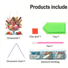 Load image into Gallery viewer, 2D Flat DIY Ice Cream Dessert Diamond Art Pendant Window Hanging Art for Home
