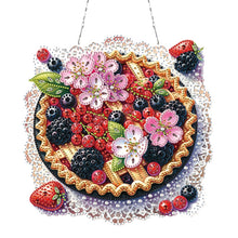 Load image into Gallery viewer, 2D Flat DIY Fruit Pizza Diamond Art Pendant Window Hanging Art for Home Decor
